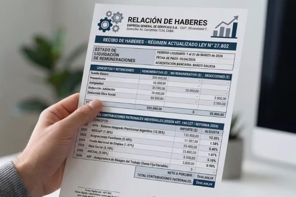 El Gobierno anunció la reglamentación del recibo de sueldo